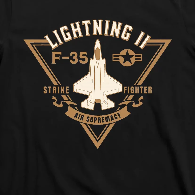 F35 Lightning Ii Jet Fighter Military Aircraft Design T-Shirt