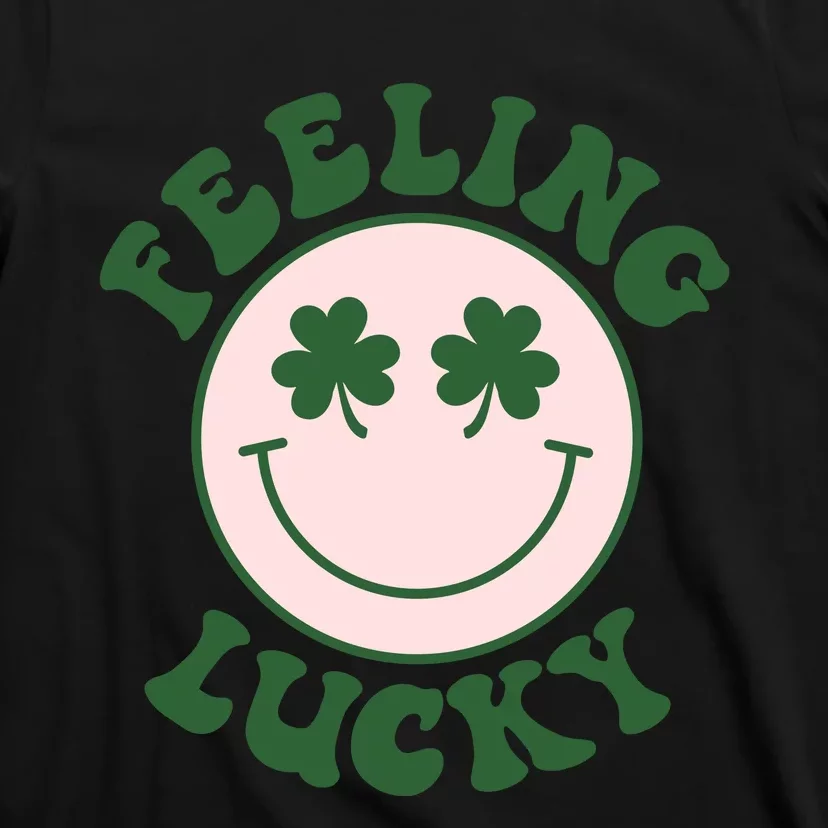 Feeling Lucky Irish Clover Happy Face T-Shirt