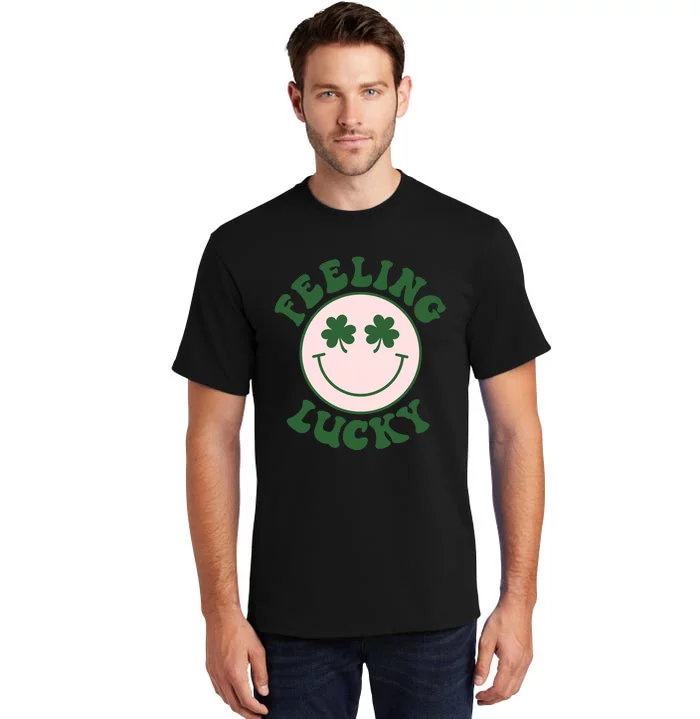 Feeling Lucky Irish Clover Happy Face Tall T-Shirt