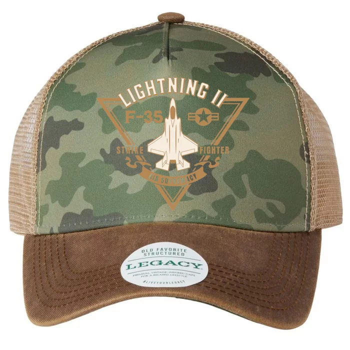 F35 Lightning II Jet Fighter Military Aircraft Design Legacy Tie Dye Trucker Hat