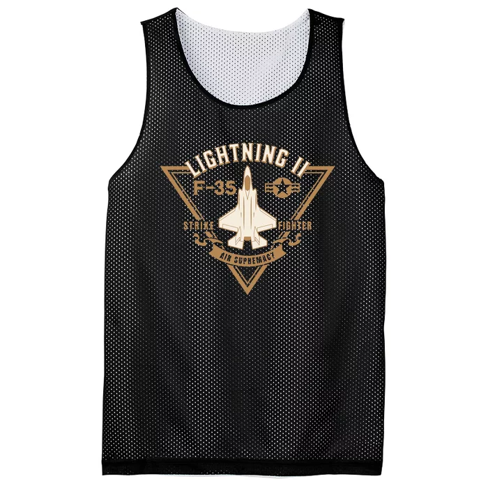 F35 Lightning II Jet Fighter Military Aircraft Design Mesh Reversible Basketball Jersey Tank