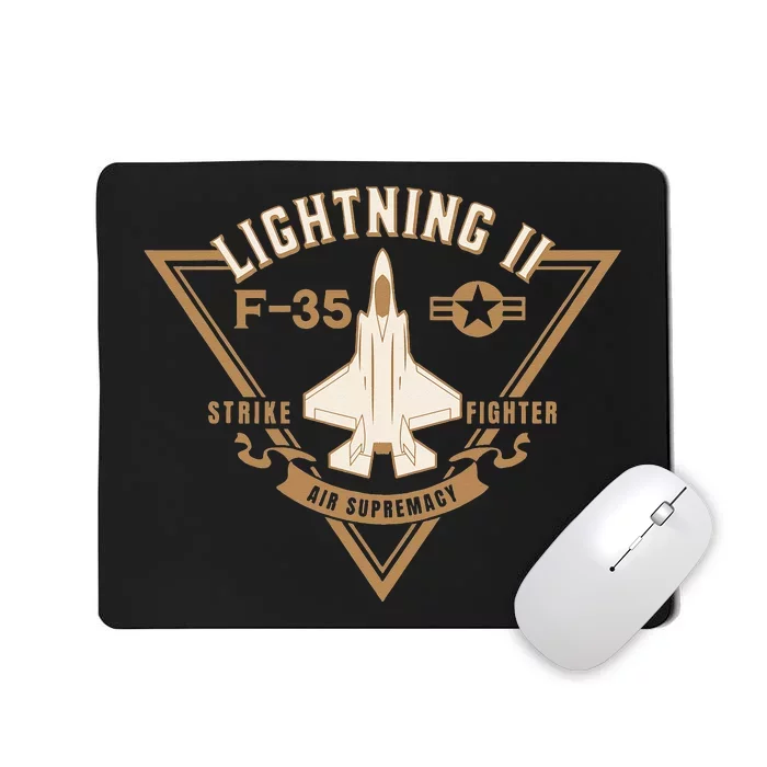 F35 Lightning II Jet Fighter Military Aircraft Design Mousepad