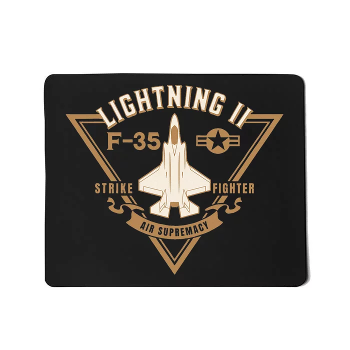 F35 Lightning II Jet Fighter Military Aircraft Design Mousepad