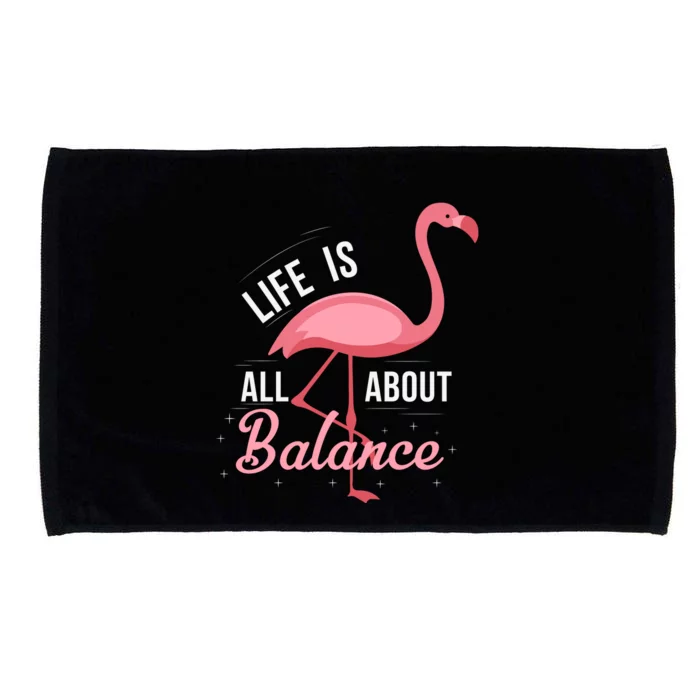 Flamingo Life Is All About Balance Microfiber Hand Towel