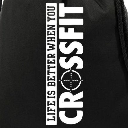 Fitness Life Is Better When You Crossfit Drawstring Bag