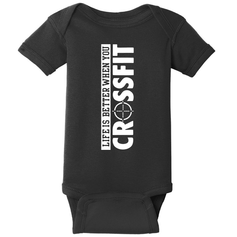 Fitness Life Is Better When You Crossfit Baby Bodysuit
