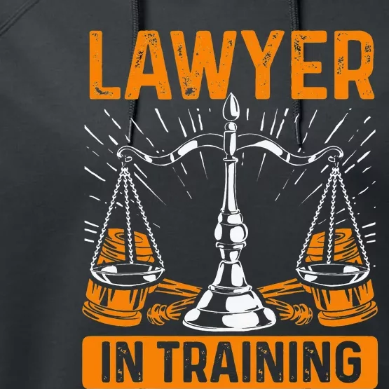 Funny Lawyer In Training Law Student School Graduation Scale Performance Fleece Hoodie