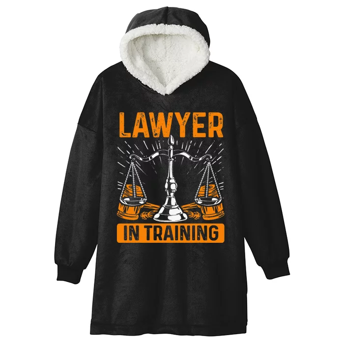 Funny Lawyer In Training Law Student School Graduation Scale Hooded Wearable Blanket