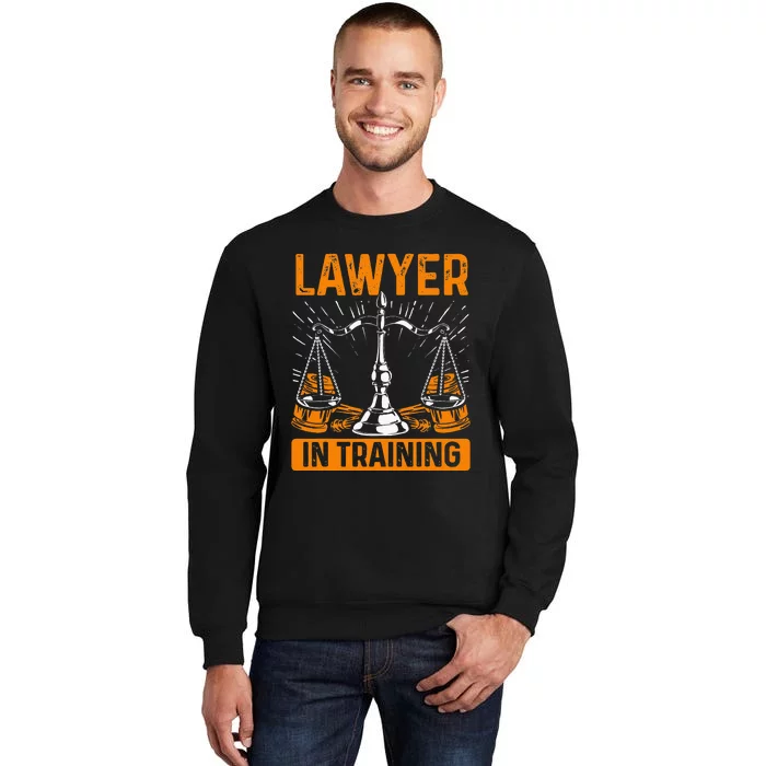 Funny Lawyer In Training Law Student School Graduation Scale Tall Sweatshirt