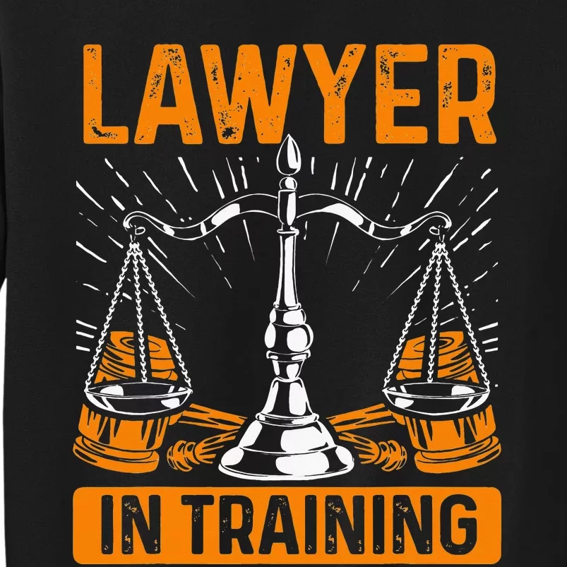 Funny Lawyer In Training Law Student School Graduation Scale Tall Sweatshirt