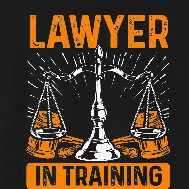 Funny Lawyer In Training Law Student School Graduation Scale Women's Crop Top Tee