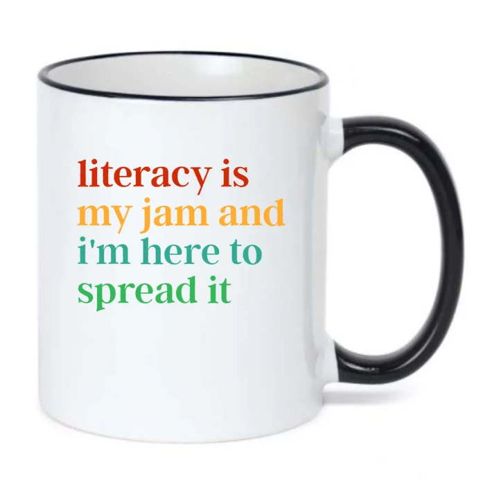 Funny Literacy Is My Jam And IM Here To Spread It Black Color Changing Mug