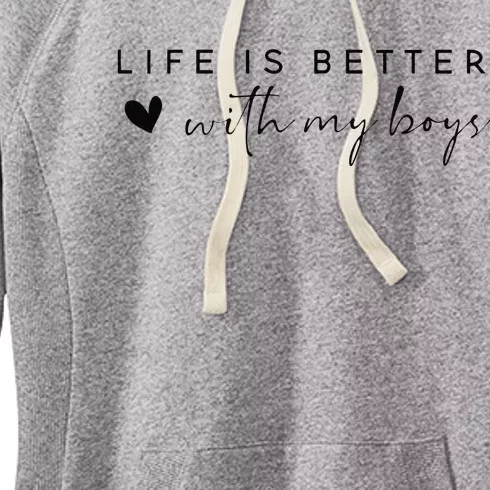 Funny Life Is Better With My Boyss Mom Of Boyss Women's Fleece Hoodie