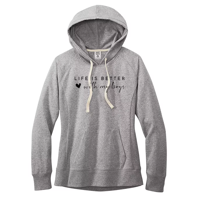 Funny Life Is Better With My Boyss Mom Of Boyss Women's Fleece Hoodie