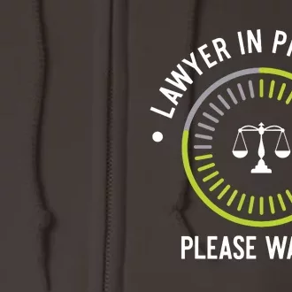 Funny Lawyer In Progress Gift Law School Apparel Full Zip Hoodie