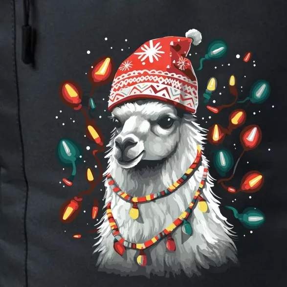 Festive Llama In Christmas Attire Daily Commute Backpack