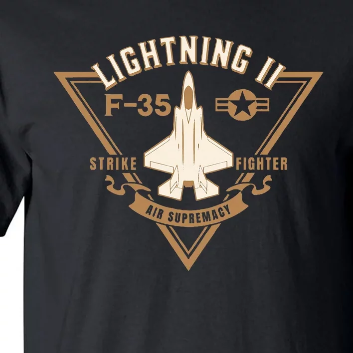 F35 Lightning Ii Jet Fighter Military Aircraft Design Tall T-Shirt