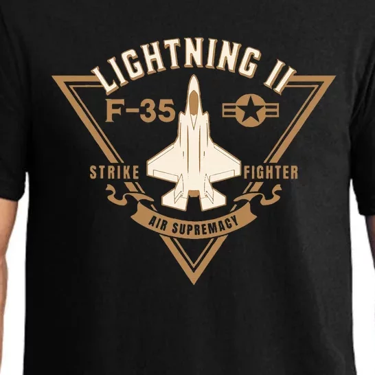 F35 Lightning Ii Jet Fighter Military Aircraft Design Pajama Set