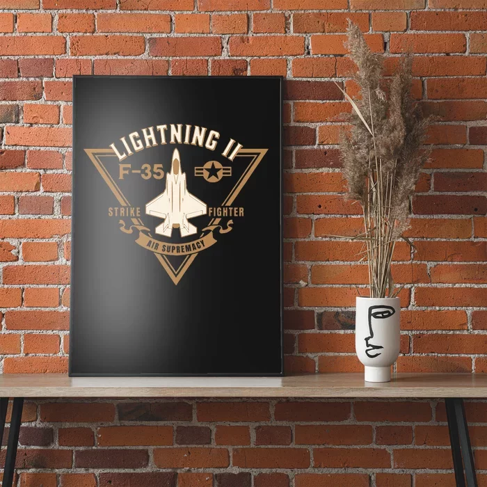 F35 Lightning Ii Jet Fighter Military Aircraft Design Poster