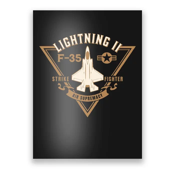 F35 Lightning Ii Jet Fighter Military Aircraft Design Poster