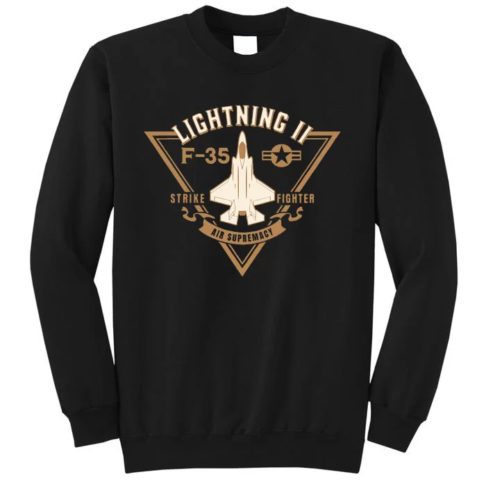 F35 Lightning Ii Jet Fighter Military Aircraft Design Tall Sweatshirt