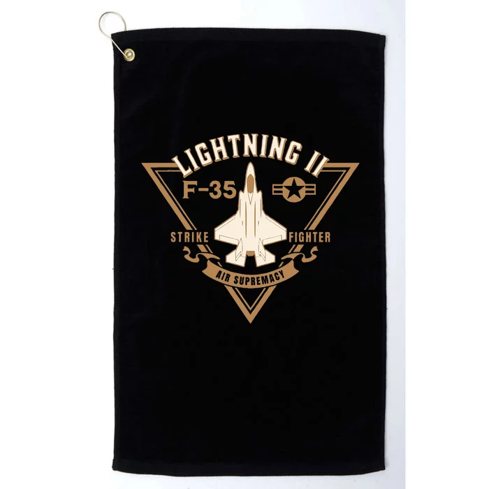 F35 Lightning Ii Jet Fighter Military Aircraft Design Platinum Collection Golf Towel