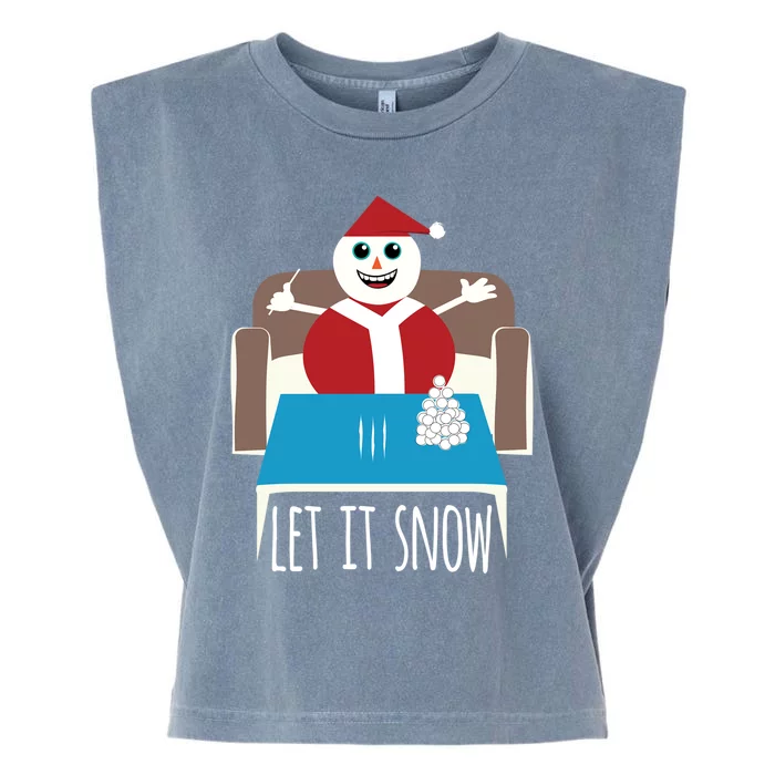 Funny Let It Snow Snow Removed Ban Drug Reference Xmas Gift Garment-Dyed Women's Muscle Tee