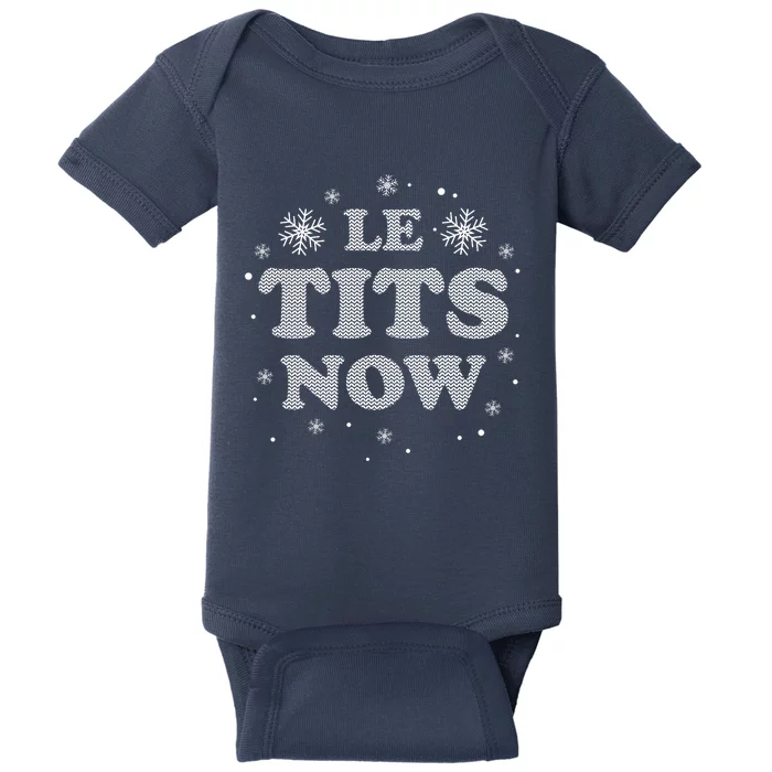 Funny Let It Snow Gift For Christmas Baby Bodysuit