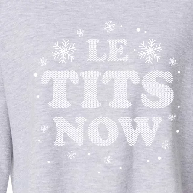 Funny Let It Snow Gift For Christmas Cropped Pullover Crew