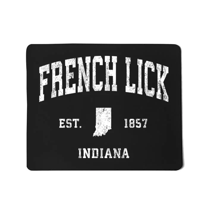 French Lick Indiana In Vintage Athletic Sports Mousepad