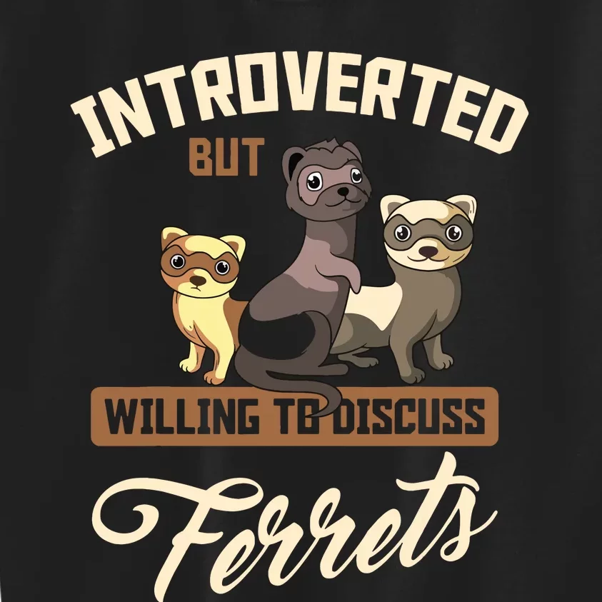 Ferrets Lover Introverts Animal Lover Kids Sweatshirt