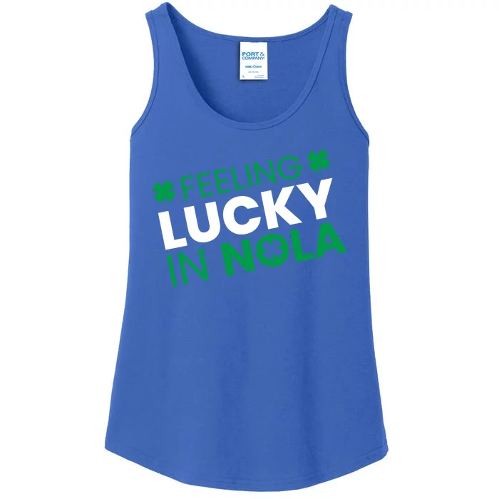 Feeling Lucky In Nola Funny St Patricks Day Ladies Essential Tank