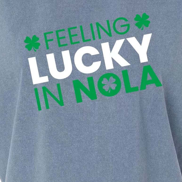 Feeling Lucky In Nola Funny St Patricks Day Garment-Dyed Women's Muscle Tee