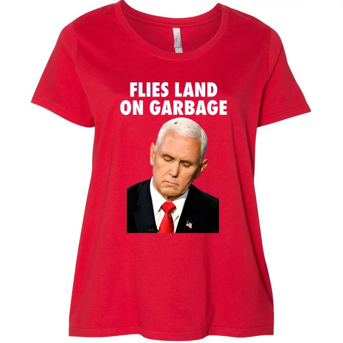 Flies Land On Garbage Mike Pence Debate Fly Women's Plus Size T-Shirt