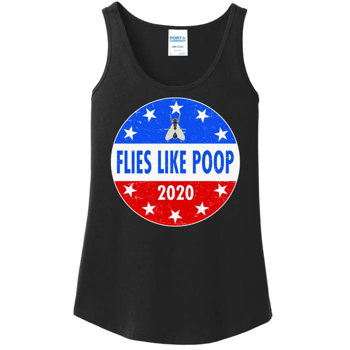 Flies Like Poop Emblem Mike Pence Fly Ladies Essential Tank