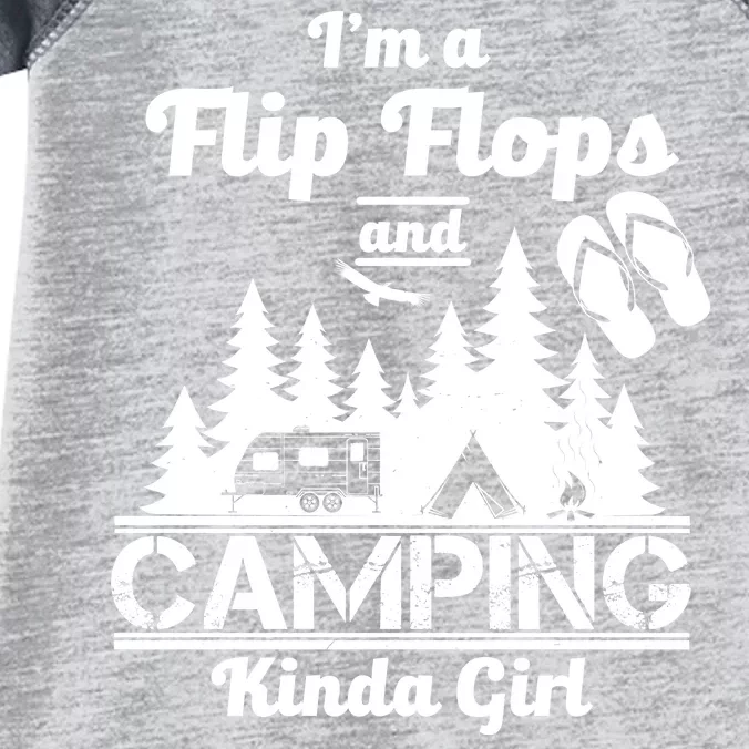 Flip Flops and Camping Kinda Girl Infant Baby Jersey Bodysuit