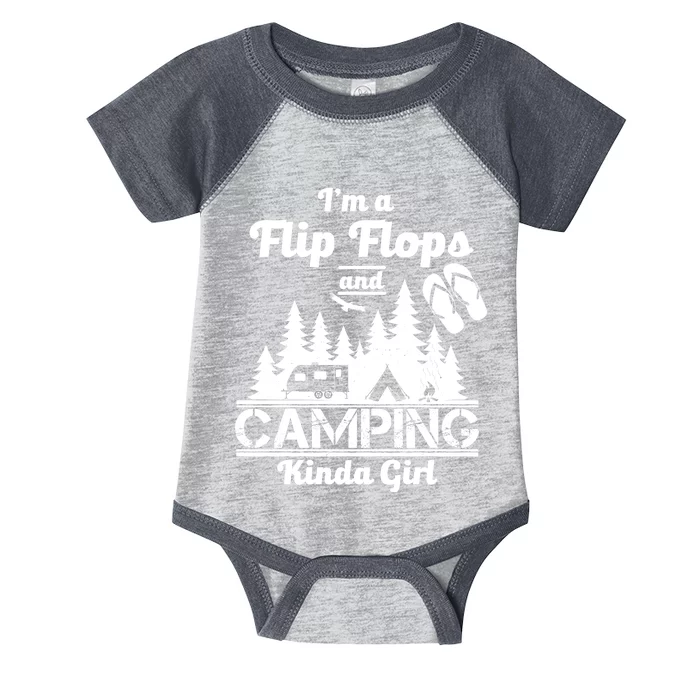 Flip Flops and Camping Kinda Girl Infant Baby Jersey Bodysuit