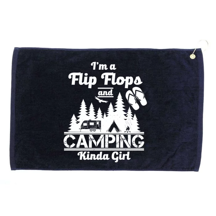 Flip Flops and Camping Kinda Girl Grommeted Golf Towel