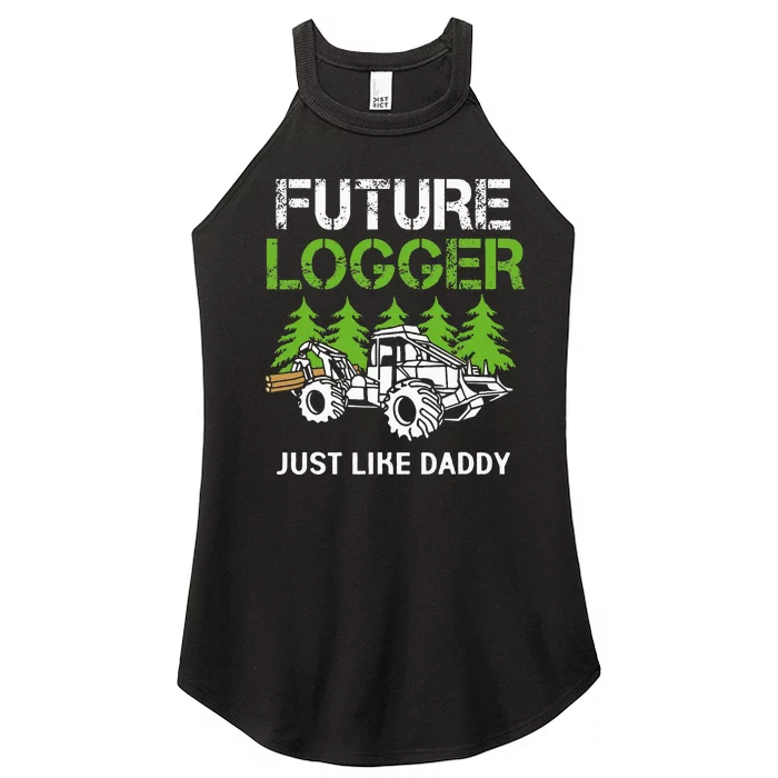 Future Logger Just Like Daddy Logger Women’s Perfect Tri Rocker Tank