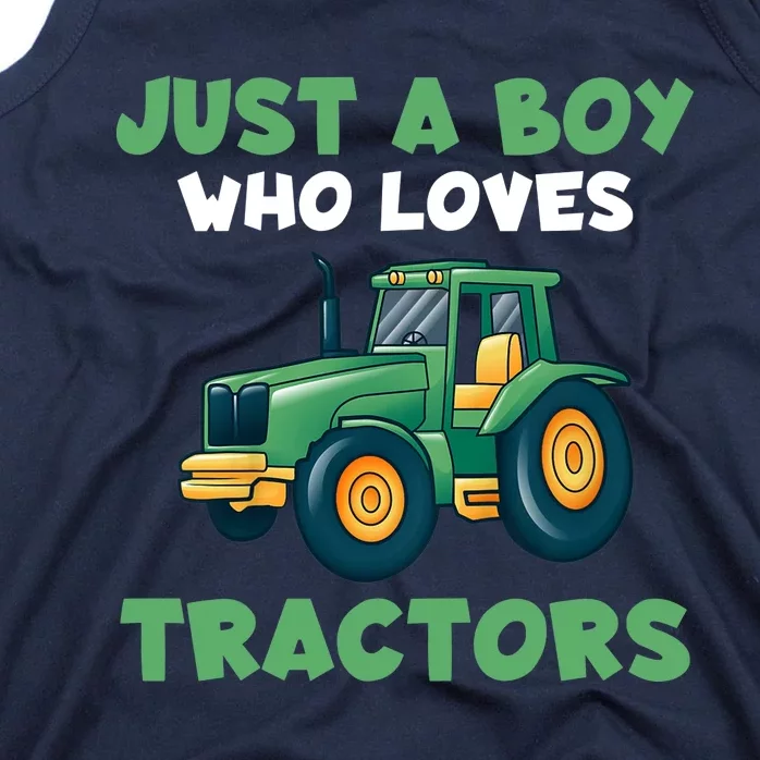 Farm Lifestyle Just A Boy Who Loves Tractors Tank Top