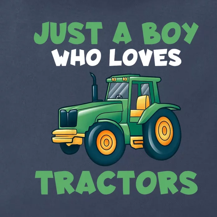 Farm Lifestyle Just A Boy Who Loves Tractors Zip Tote Bag