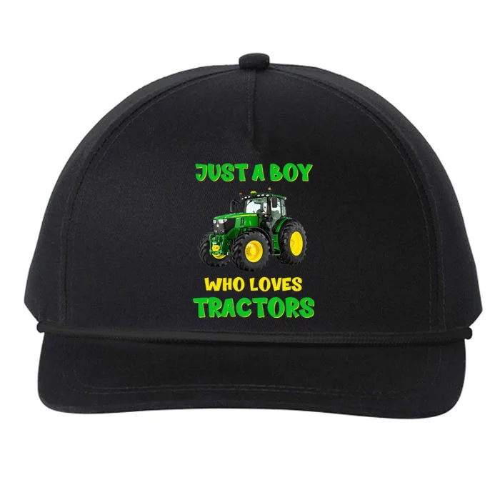 Farm Lifestyle Just A Who Loves Tractors Snapback Five-Panel Rope Hat