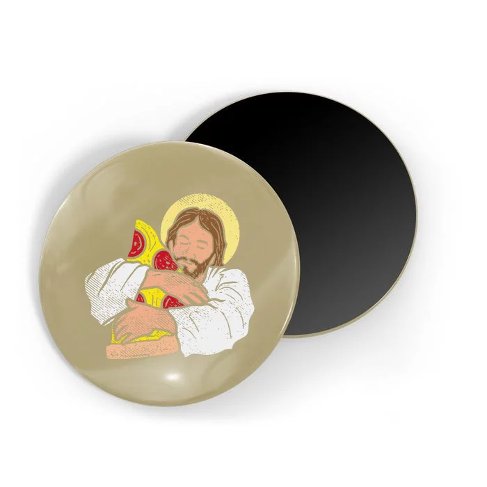 Food Lover Jesus Pizza Funny God Christ Snack Christian Gift Magnet