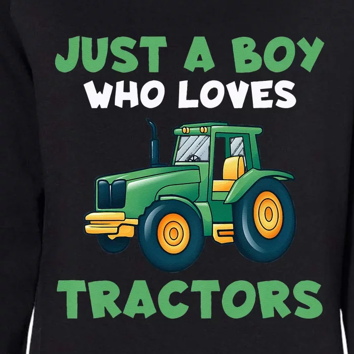 Farm Lifestyle Just A Boy Who Loves Tractors Womens California Wash Sweatshirt