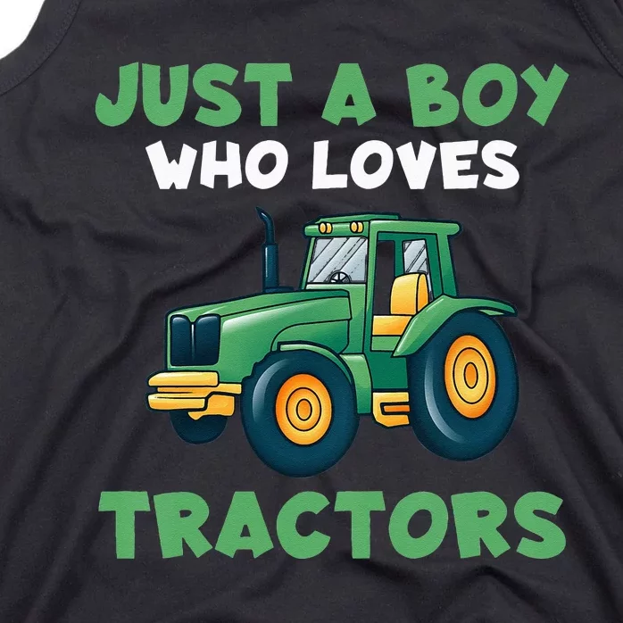 Farm Lifestyle Just A Boy Who Loves Tractors Tank Top