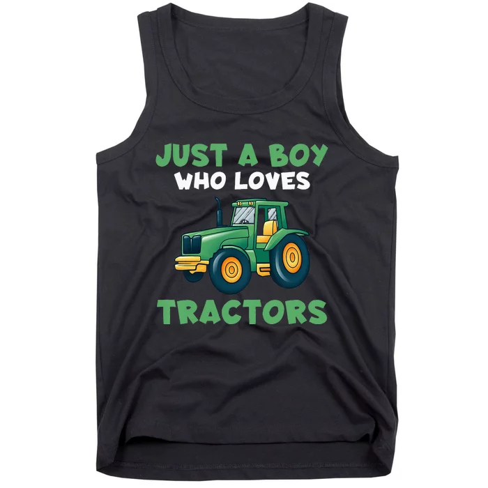 Farm Lifestyle Just A Boy Who Loves Tractors Tank Top