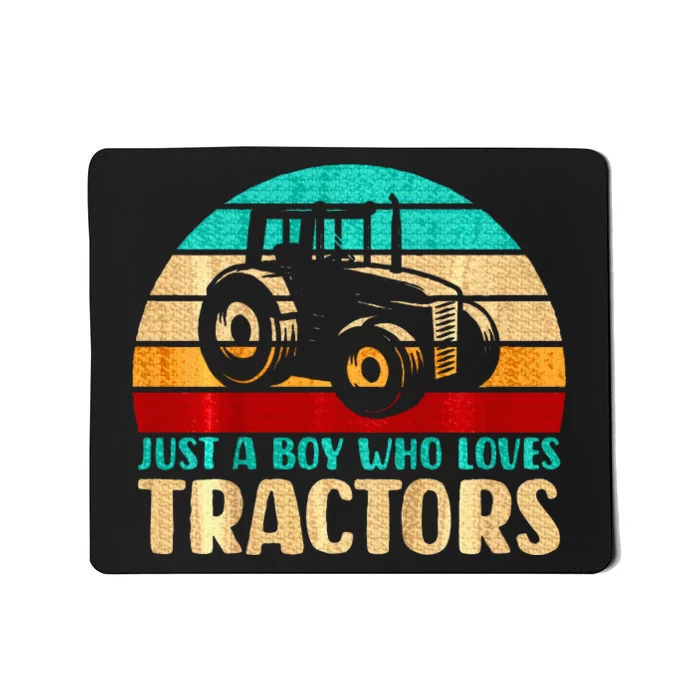 Farm Lifestyle Just A Boy Who Loves Tractors Mousepad