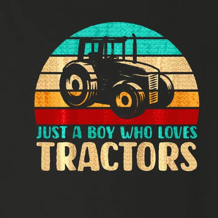 Farm Lifestyle Just A Boy Who Loves Tractors Toddler Long Sleeve Shirt