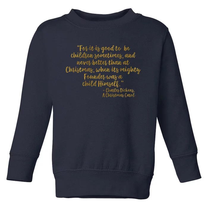 Founder Lord Jesus Christ Faux Gold Christmas Carol Toddler Sweatshirt