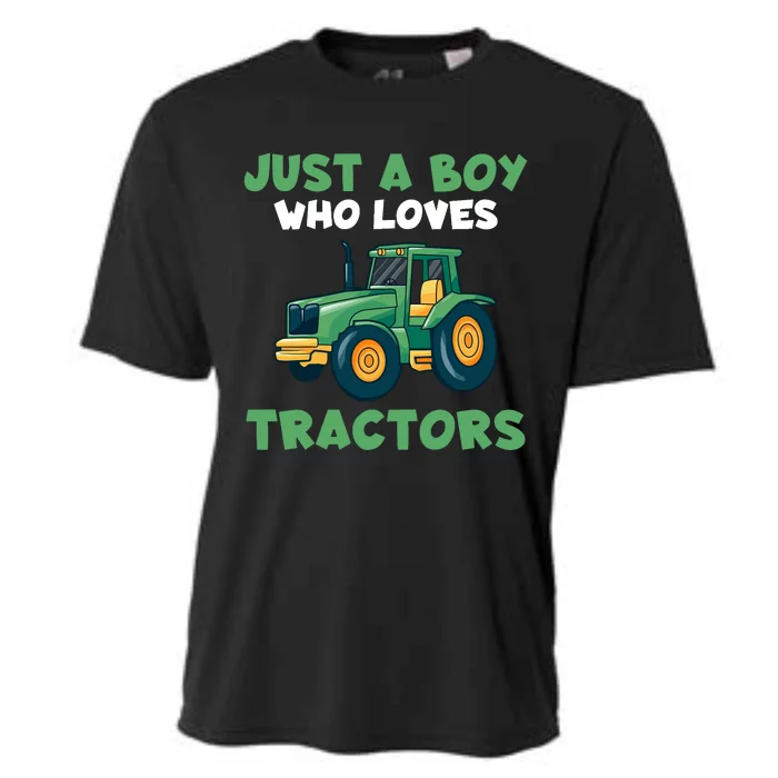 Farm Lifestyle Just A Boy Who Loves Tractors Cooling Performance Crew T-Shirt